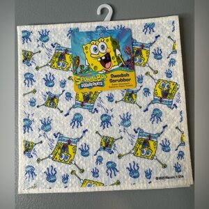 SpongeBob SquarePants Yellow & Blue Cartoon Swedish Scrubber super absorbent